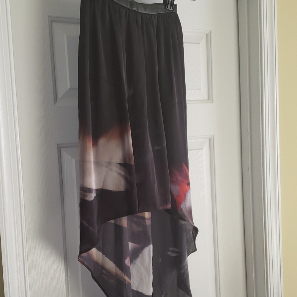 CUT 25 high low abstract print nwot skirt